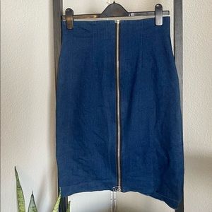 Soft denim pencil skirt